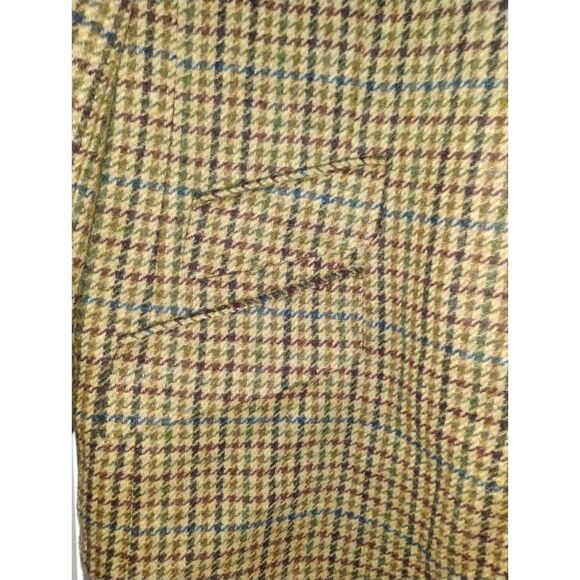 Vtg Lauren Ralph Lauren Brown Houndstooth Equestrian Wool Blazer Old Money 20W - Picture 10 of 10